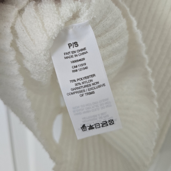 Dynamite White Ribbed Pearl  Button-Up Cardigan - Picture 5 of 8